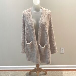 Barefoot Dreams Cozy Chic Light Beige wrap with pockets
